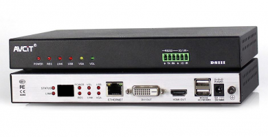 Принимающий узел IP-KVM, выходы HDMI и DVI, AVCiT DS3-DH-OUT-2K